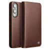 QIALINO For Samsung Galaxy S25 Edge Wallet Case Genuine Leather Flip Stand Phone Cover