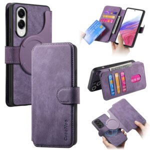 CASENEO MW-03 For Samsung Galaxy S25 Edge Magnetic Case Detachable Wallet  Leather Phone Flip Cover
