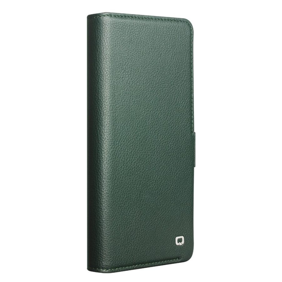 QIALINO For Samsung Galaxy S25 Ultra Wallet Case Genuine Leather Magnetic Closure Flip Phone Cover