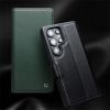 QIALINO For Samsung Galaxy S25 Ultra Wallet Case Genuine Leather Magnetic Closure Flip Phone Cover