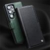QIALINO For Samsung Galaxy S25 Ultra Wallet Case Genuine Leather Magnetic Closure Flip Phone Cover