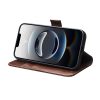 QIALINO For iPhone 16e Wallet Case Genuine Leather Flip Cover Magnetic Clasp Full Protection
