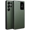 6601156452B-1 QIALINO For Samsung Galaxy S25 Ultra Case Smart View Window Genuine Cowhide Leather Flip Cover with Card Holder