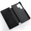 MELKCO Premium Waxy Genuine Leather Case for Samsung Galaxy S25 Ultra Flip Phone Cover with Card Slots