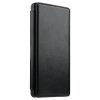 MELKCO Premium Waxy Genuine Leather Case for Samsung Galaxy S25 Ultra Flip Phone Cover with Card Slots