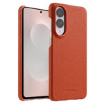 MELKCO For Samsung Galaxy S25 Edge Case Premium Genuine Leather Open Edge Phone Cover