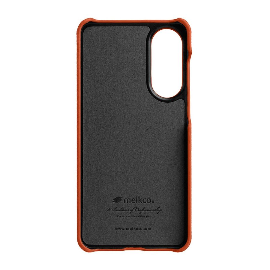 MELKCO For Samsung Galaxy S25 Edge Case Premium Genuine Leather Open Edge Phone Cover