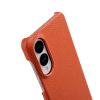 MELKCO For Samsung Galaxy S25 Edge Case Premium Genuine Leather Open Edge Phone Cover
