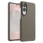 MELKCO For Samsung Galaxy S25 Edge Case Premium Genuine Leather Open Edge Phone Cover