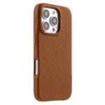 MELKCO For iPhone 16 Pro Case Full-Wrap Genuine Leather Premium Phone Cover | Compatible with MagSafe