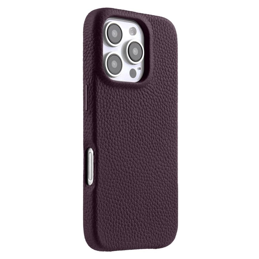 MELKCO For iPhone 16 Pro Case Full-Wrap Genuine Leather Premium Phone Cover | Compatible with MagSafe