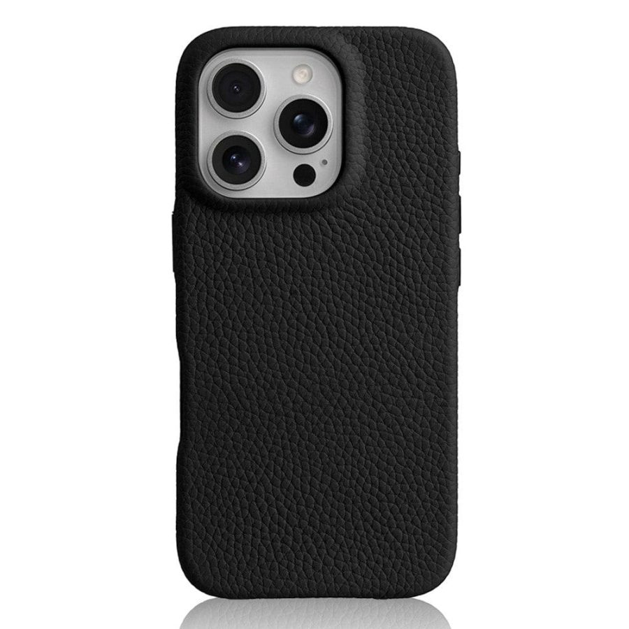 MELKCO For iPhone 16 Pro Max Case Full-Wrap Genuine Leather Premium Phone Cover | Compatible with MagSafe