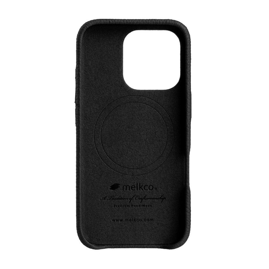 MELKCO For iPhone 16 Pro Max Case Full-Wrap Genuine Leather Premium Phone Cover | Compatible with MagSafe