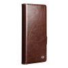 6601166909A-7 QIALINO For Samsung Galaxy Z Fold7 Wallet Case Waxy Genuine Leather Magnetic Closure Flip Phone Cover
