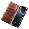 QIALINO For iPhone 17 Pro Case Wallet Stand Genuine Leather Phone Cover