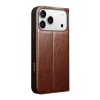 QIALINO For iPhone 17 Pro Case Wallet Stand Genuine Leather Phone Cover