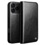 QIALINO For iPhone 17 Pro Case Wallet Stand Genuine Leather Phone Cover
