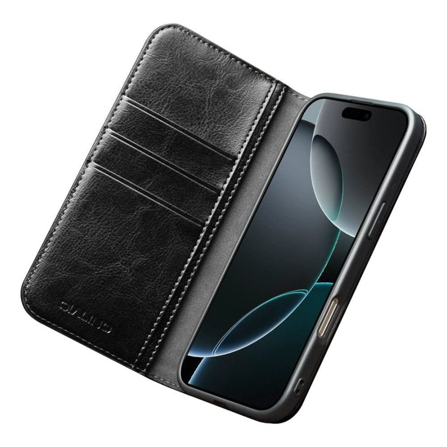 QIALINO For iPhone Air Case Wallet Stand Genuine Leather Phone Cover