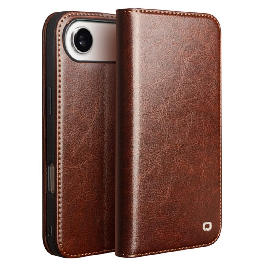 QIALINO For iPhone Air Case Wallet Stand Genuine Leather Phone Cover