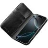 QIALINO For iPhone 17 Pro Case with Card Holder Genuine Leather Stand Phone Cover