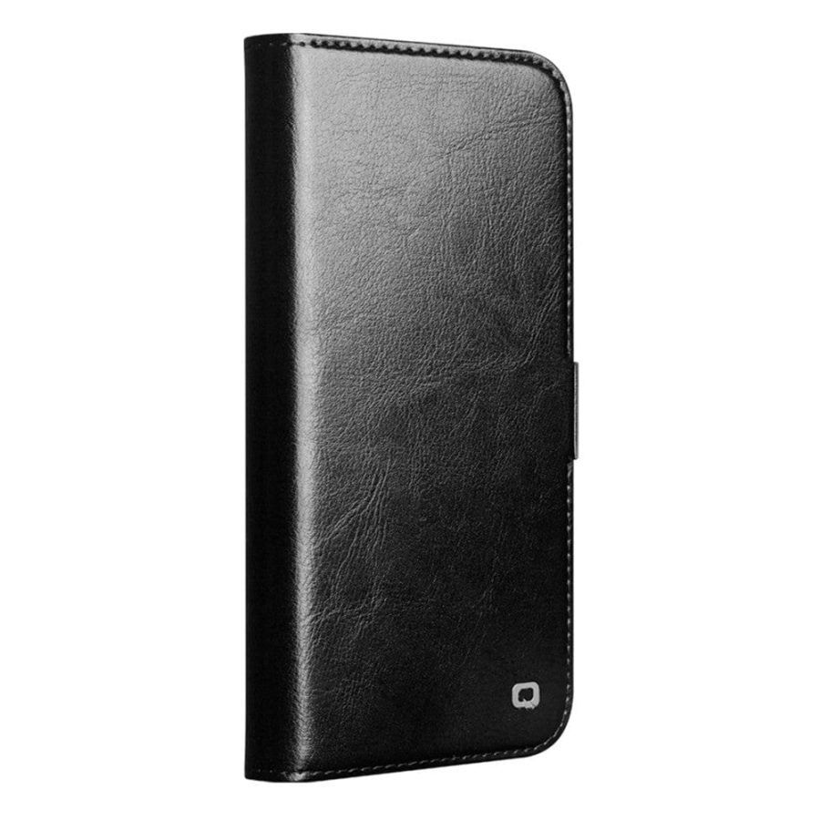 QIALINO For iPhone 17 Pro Case with Card Holder Genuine Leather Stand Phone Cover