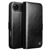 6601167165A-1 QIALINO For iPhone Air Case With Card Holder Genuine Leather Stand Phone Cover