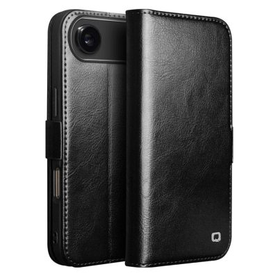 QIALINO For iPhone Air Case With Card Holder Genuine Leather Stand Phone Cover