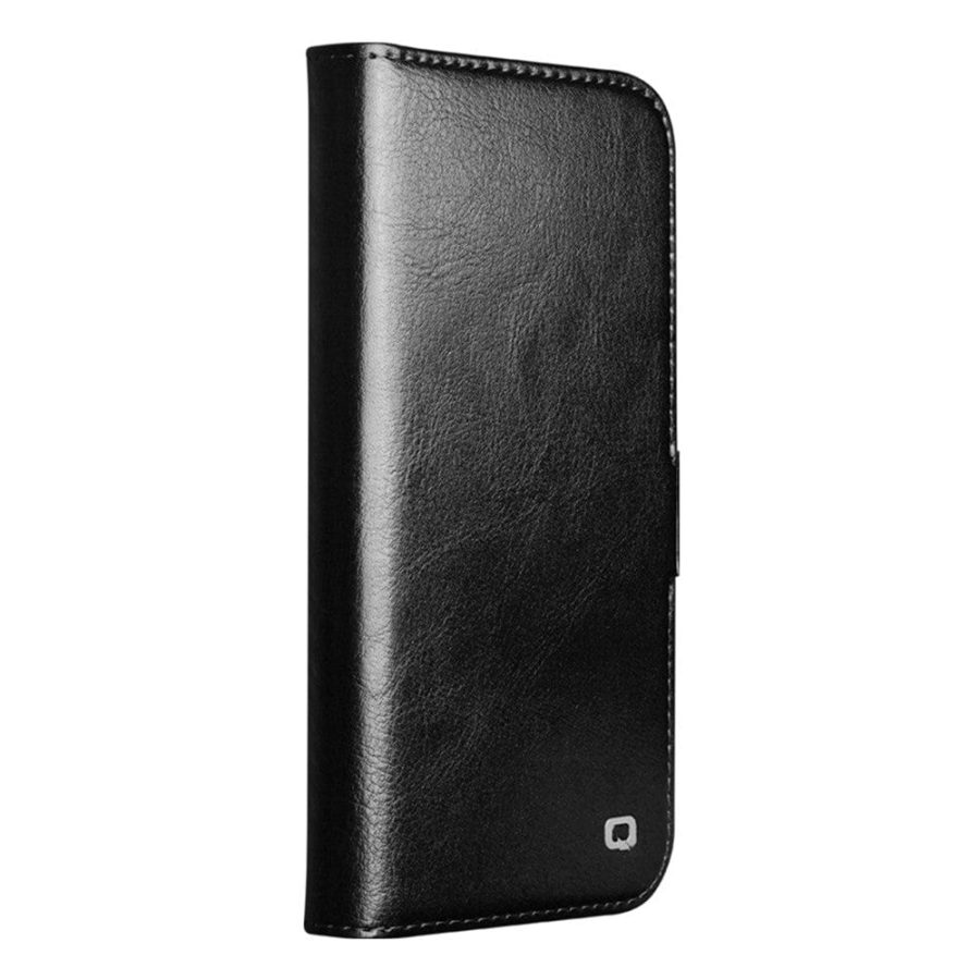 6601167165A-4 QIALINO For iPhone Air Case With Card Holder Genuine Leather Stand Phone Cover