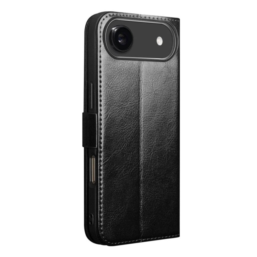 6601167165A-5 QIALINO For iPhone Air Case With Card Holder Genuine Leather Stand Phone Cover