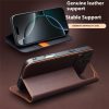 QIALINO For iPhone 17 Pro Case Wallet Flip Stand Genuine Leather Phone Cover