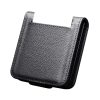6601171537A-2 QIALINO For Samsung Galaxy Z Flip7 Case Litchi Textured Genuine Leather Flip Phone Cover with Card Holder