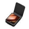 6601171537A-3 QIALINO For Samsung Galaxy Z Flip7 Case Litchi Textured Genuine Leather Flip Phone Cover with Card Holder