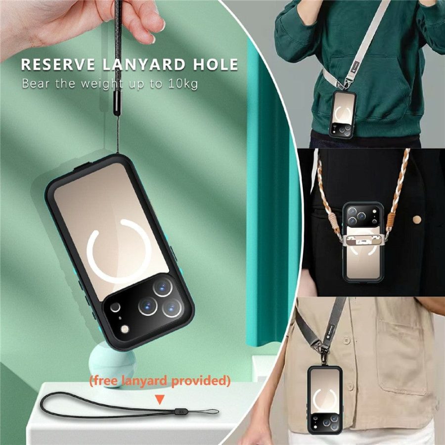 REDPEPPER Dot+ Series For iPhone 17 Pro Case Compatible with MagSafe IP68 Waterproof Clear Back Phone Cover