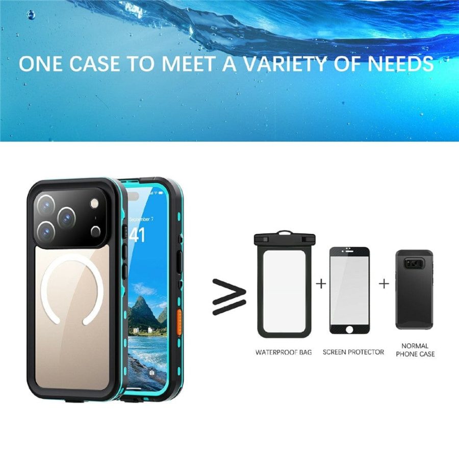 REDPEPPER Dot+ Series For iPhone 17 Pro Case Compatible with MagSafe IP68 Waterproof Clear Back Phone Cover