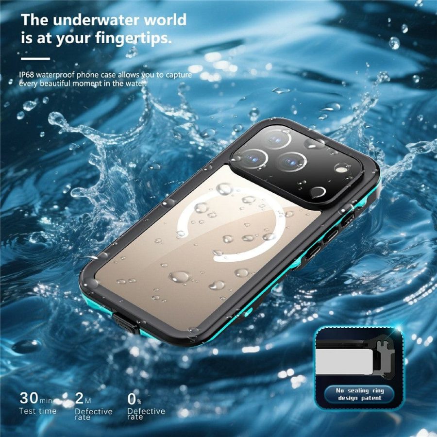 REDPEPPER Dot+ Series For iPhone 17 Pro Case Compatible with MagSafe IP68 Waterproof Clear Back Phone Cover