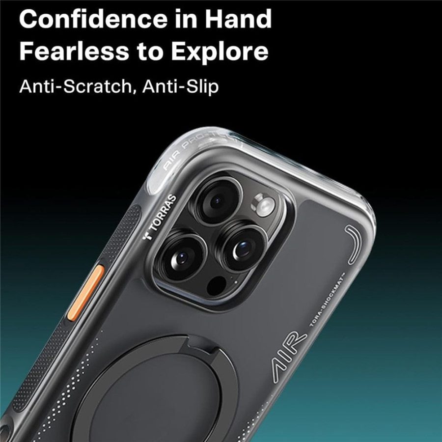 TORRAS Ostand Q3 Air Series For iPhone 16 Pro Case Shockproof Kickstand Phone Cover | Compatible with MagSafe