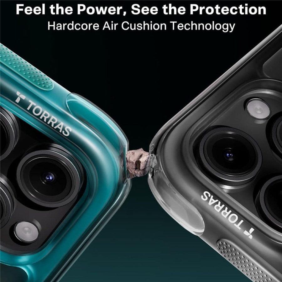 TORRAS Ostand Q3 Air Series For iPhone 16 Pro Case Shockproof Kickstand Phone Cover | Compatible with MagSafe