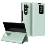 Flip Leather Case For Samsung Galaxy Z Fold 7 6 5 4 3 Series with Smart View Window and Card Slot Phone Cover