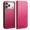 QIALINO For iPhone 17 Pro Wallet Case Crocodile Texture Genuine Leather Anti-Drop Phone Cover