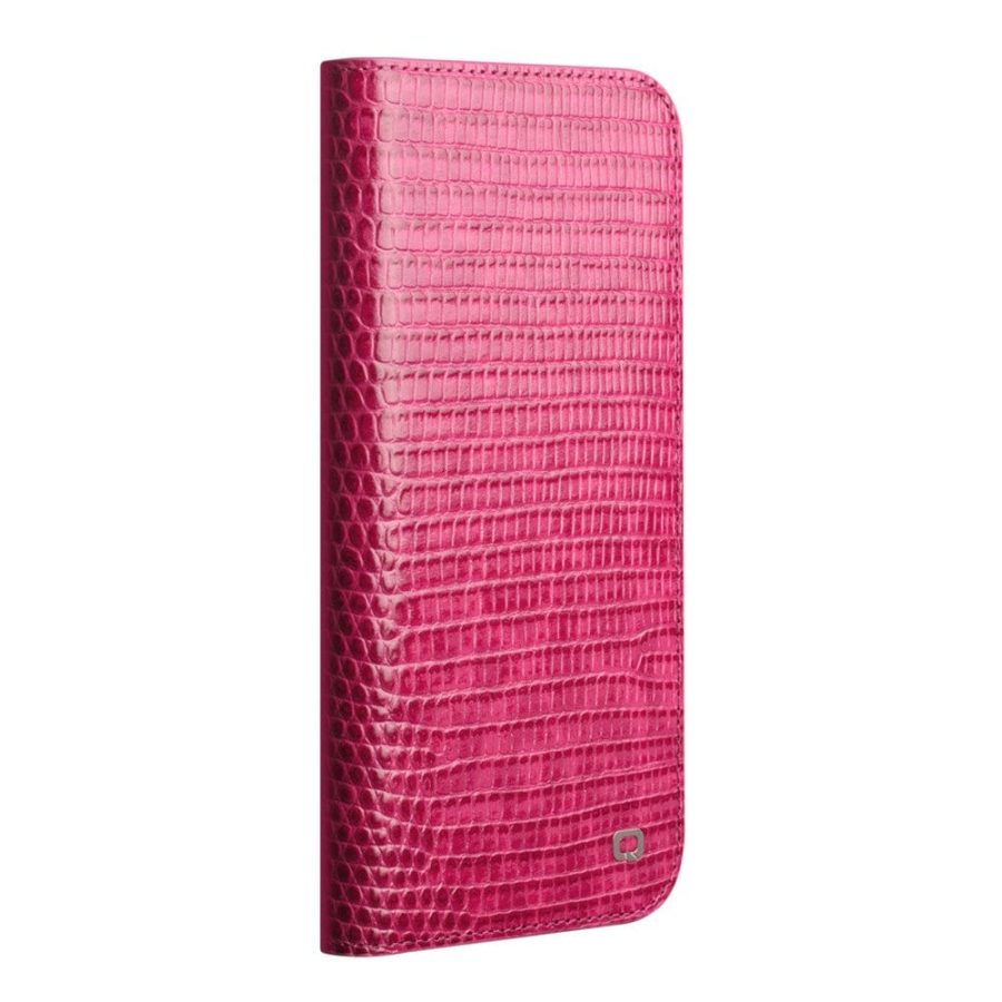 QIALINO For iPhone 17 Pro Wallet Case Crocodile Texture Genuine Leather Anti-Drop Phone Cover
