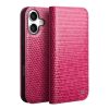 QIALINO For iPhone 17 Wallet Case Crocodile Texture Genuine Leather Anti-Drop Phone Cover