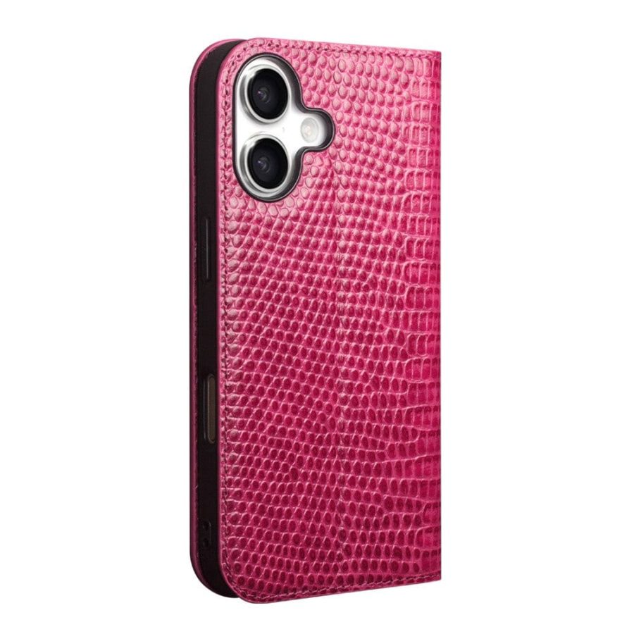 QIALINO For iPhone 17 Wallet Case Crocodile Texture Genuine Leather Anti-Drop Phone Cover