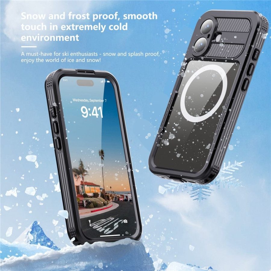 6601174466A-10 REDPEPPER For iPhone 17 IP68 Waterproof Case Clear Back Phone Cover Compatible with MagSafe