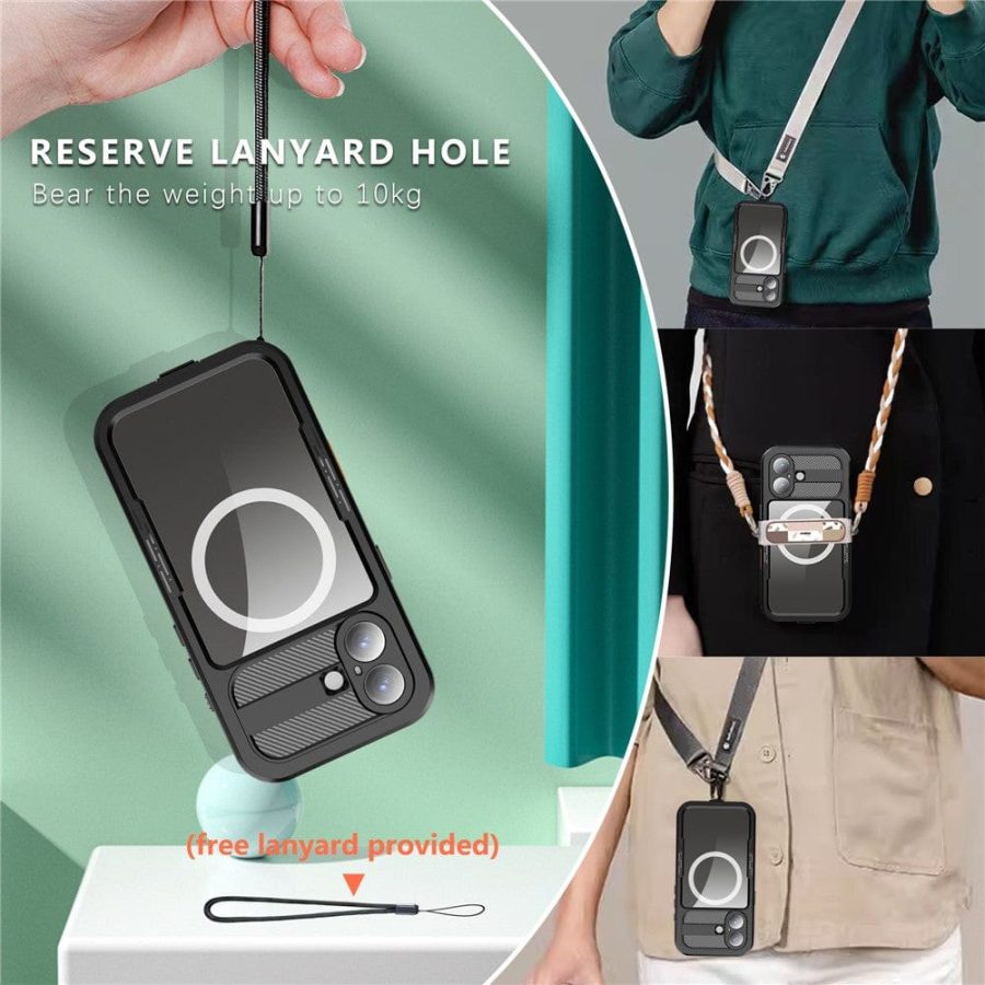 6601174466A-12 REDPEPPER For iPhone 17 IP68 Waterproof Case Clear Back Phone Cover Compatible with MagSafe
