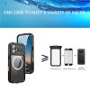 6601174466A-4 REDPEPPER For iPhone 17 IP68 Waterproof Case Clear Back Phone Cover Compatible with MagSafe