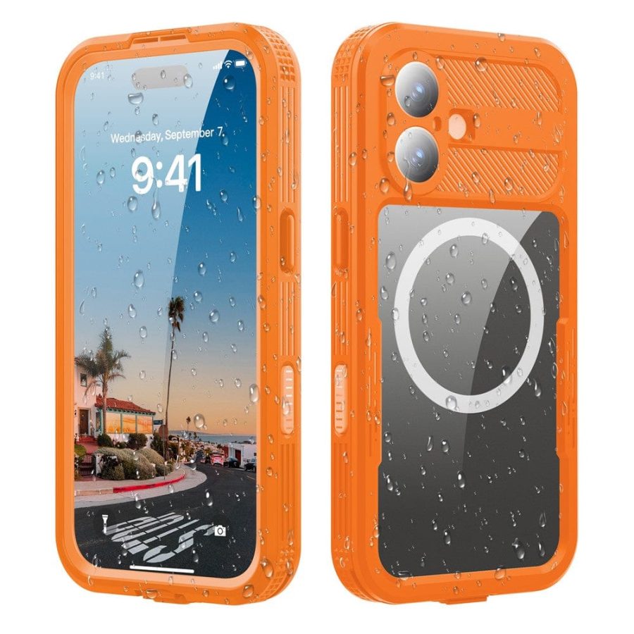 6601174466C-1 REDPEPPER For iPhone 17 IP68 Waterproof Case Clear Back Phone Cover Compatible with MagSafe