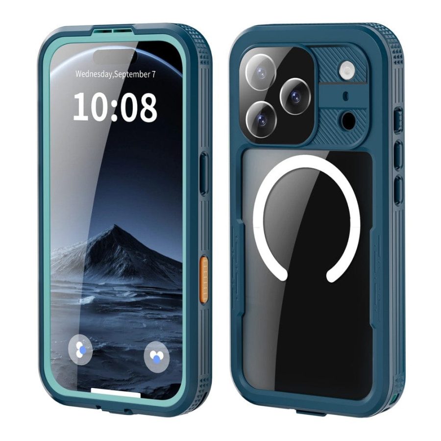 6601174468A-2 REDPEPPER For iPhone 17 Pro IP68 Waterproof Case Clear Back Phone Cover Compatible with MagSafe