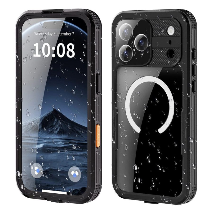 6601174469A-1 REDPEPPER For iPhone 17 Pro Max IP68 Waterproof Case Clear Back Phone Cover Compatible with MagSafe