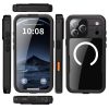 6601174469A-3 REDPEPPER For iPhone 17 Pro Max IP68 Waterproof Case Clear Back Phone Cover Compatible with MagSafe