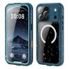 6601174469B-1 REDPEPPER For iPhone 17 Pro Max IP68 Waterproof Case Clear Back Phone Cover Compatible with MagSafe
